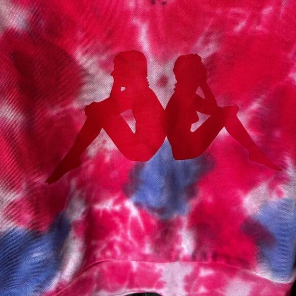 KAPPA Active Tie Dye Barbie Galz Cropped Sweatshirt Sm NWT - Picture 12 of 13